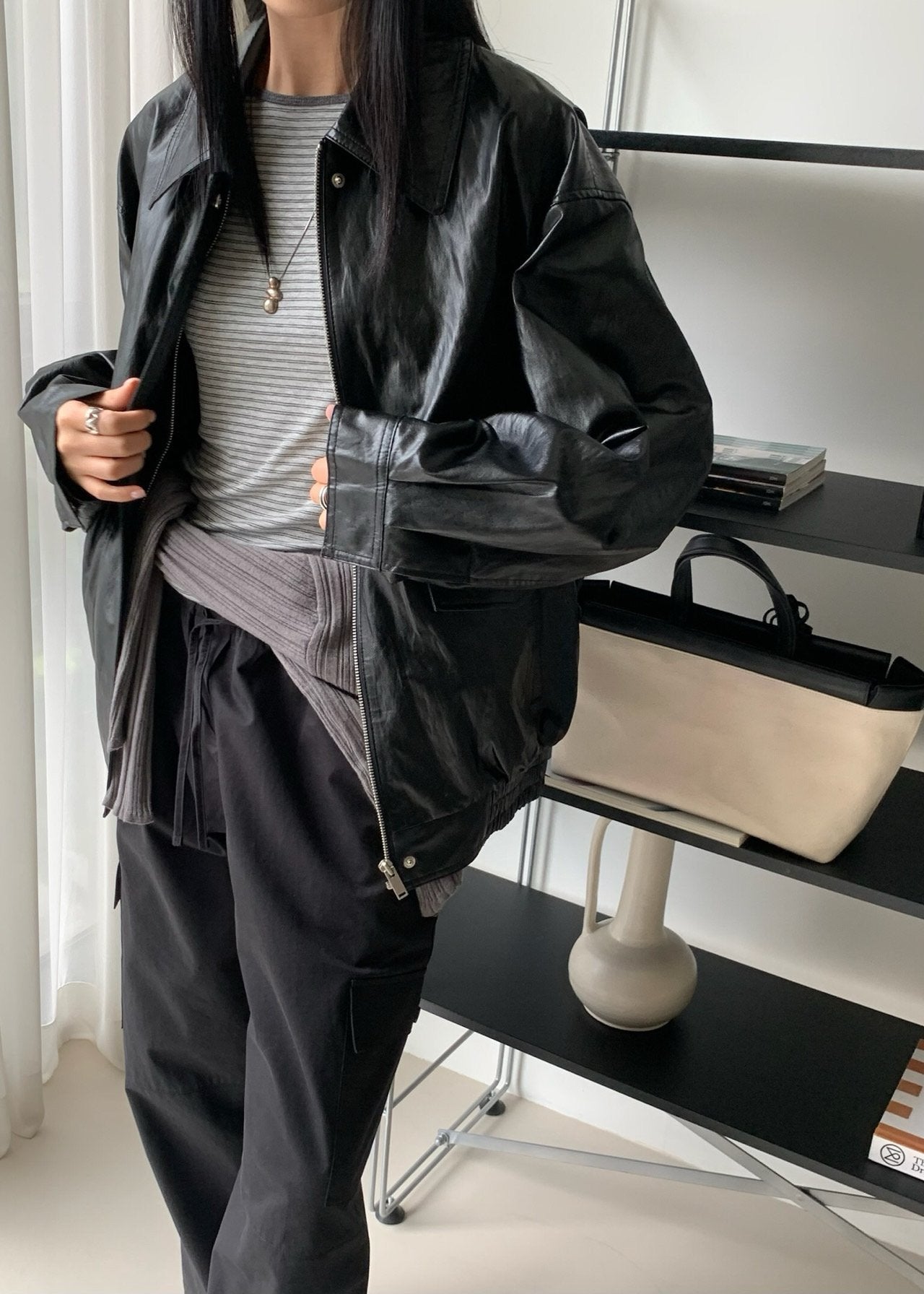 Classic Leather Bomber