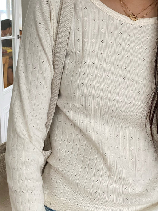 Pointelle Long Sleeve