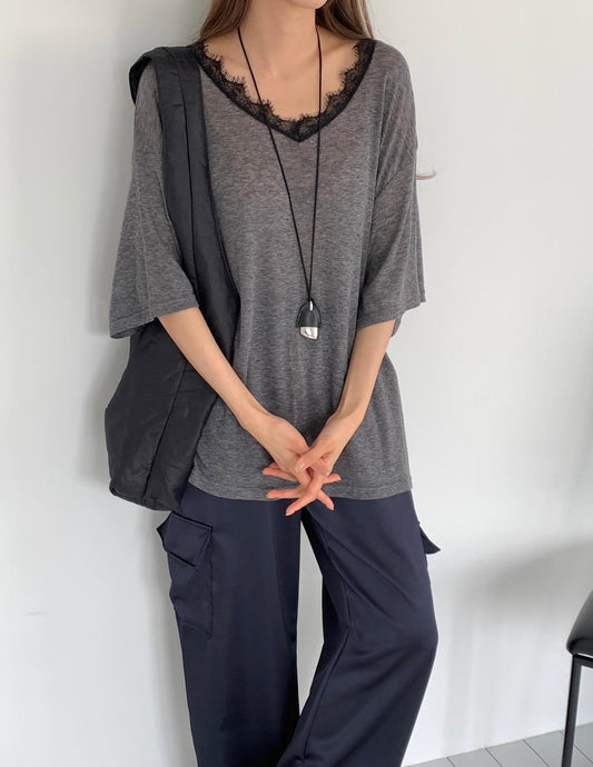 Tencel Lace T Shirt