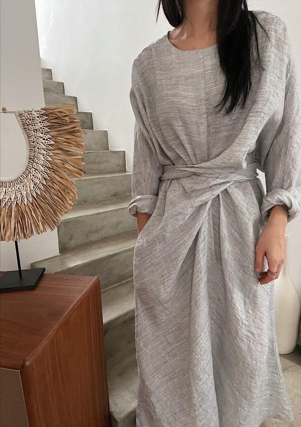 Linen Tie Dress