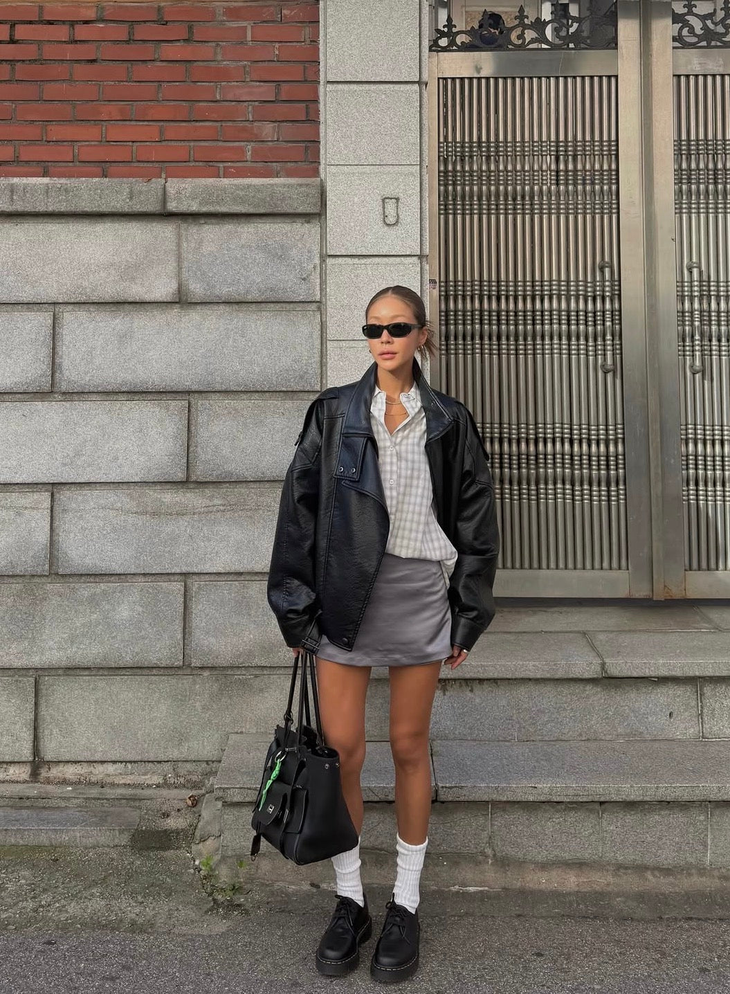 Belted Leather Jacket