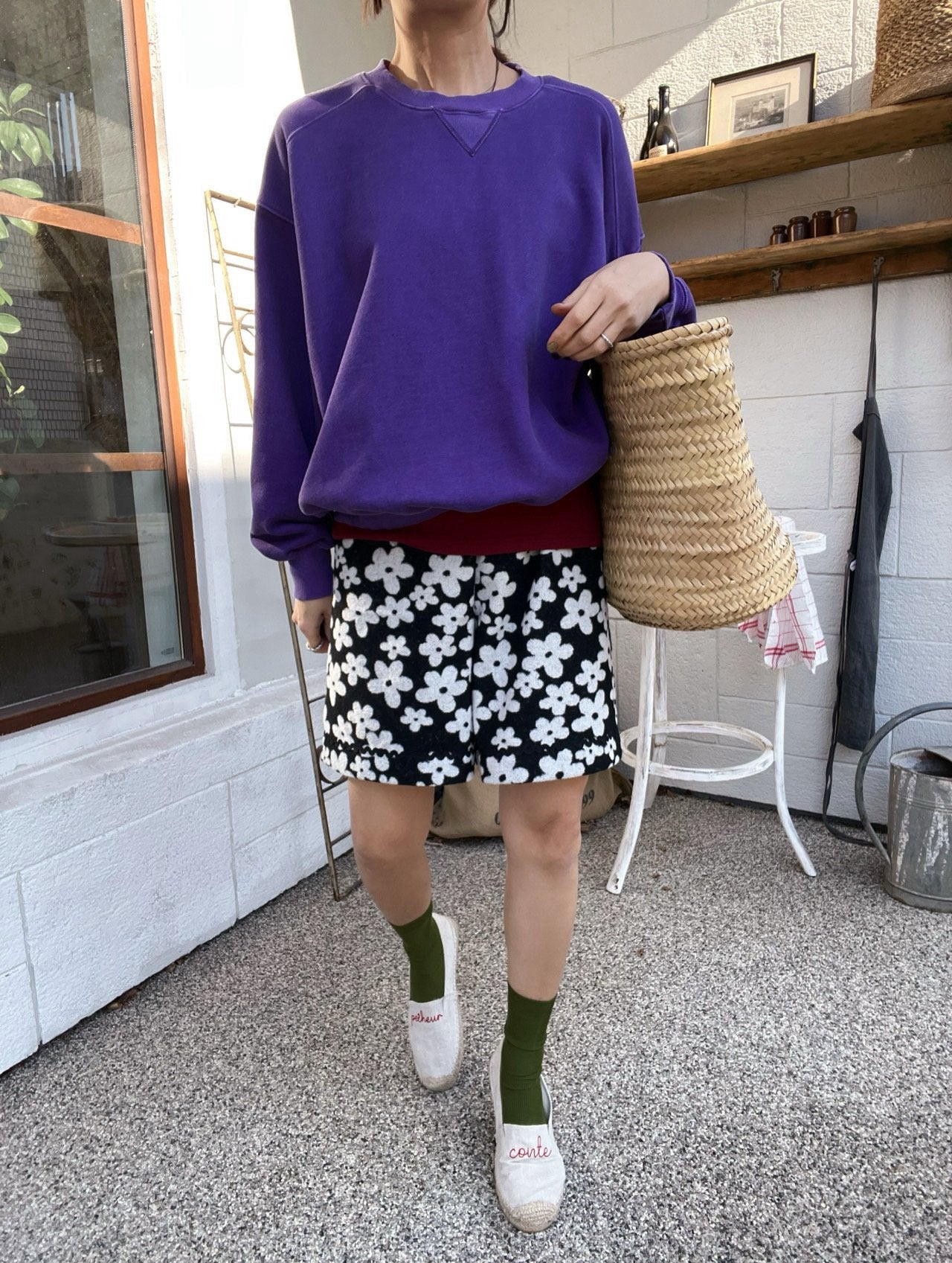 Mono Flower Shorts