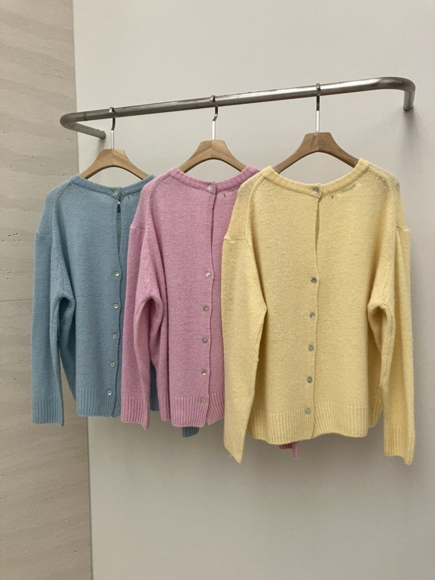 Back Button Sweater