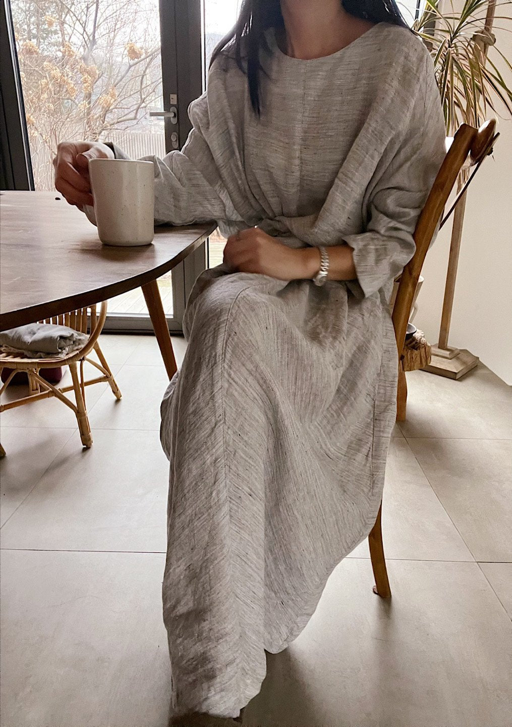 Linen Tie Dress