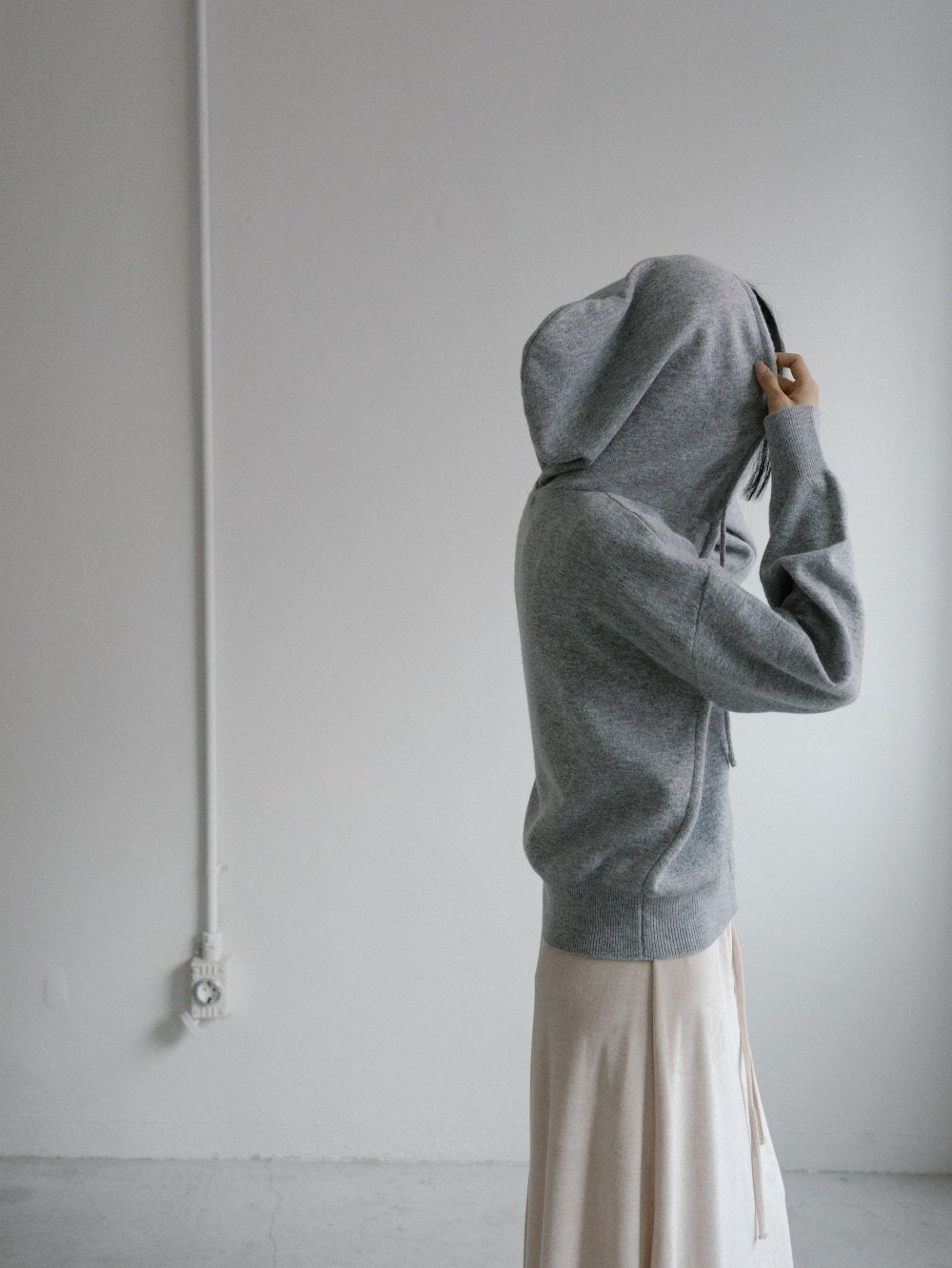 Soft Knit Hood Zip Up