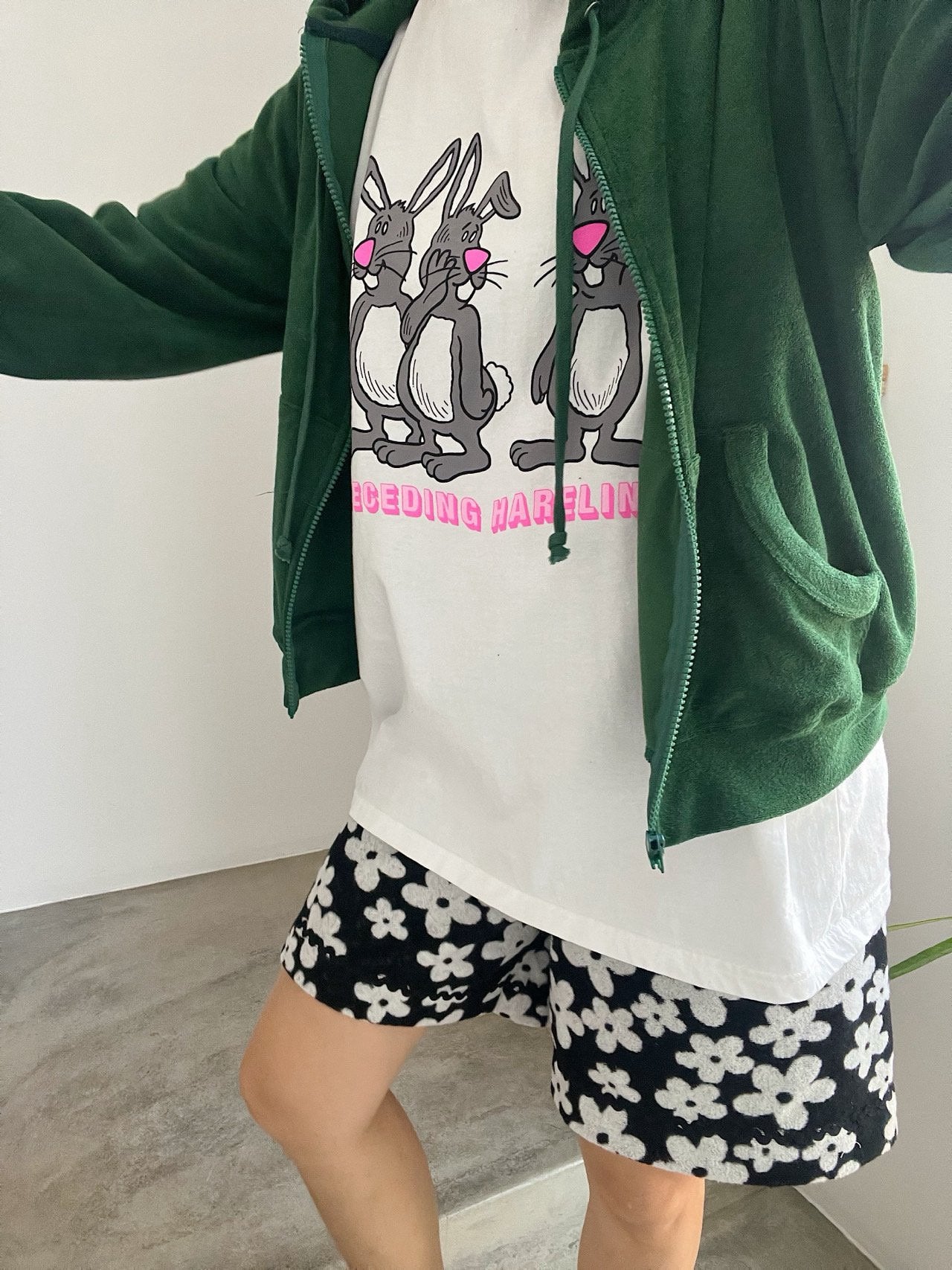 Mono Flower Shorts