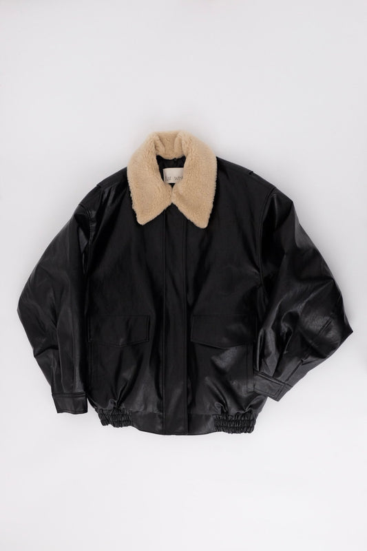 Fur Collar Leather Jacket