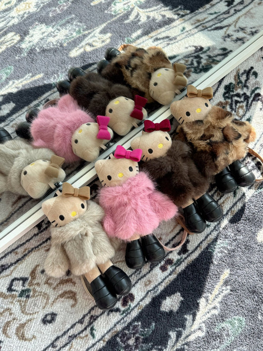 Mink Kitty Bag Charm