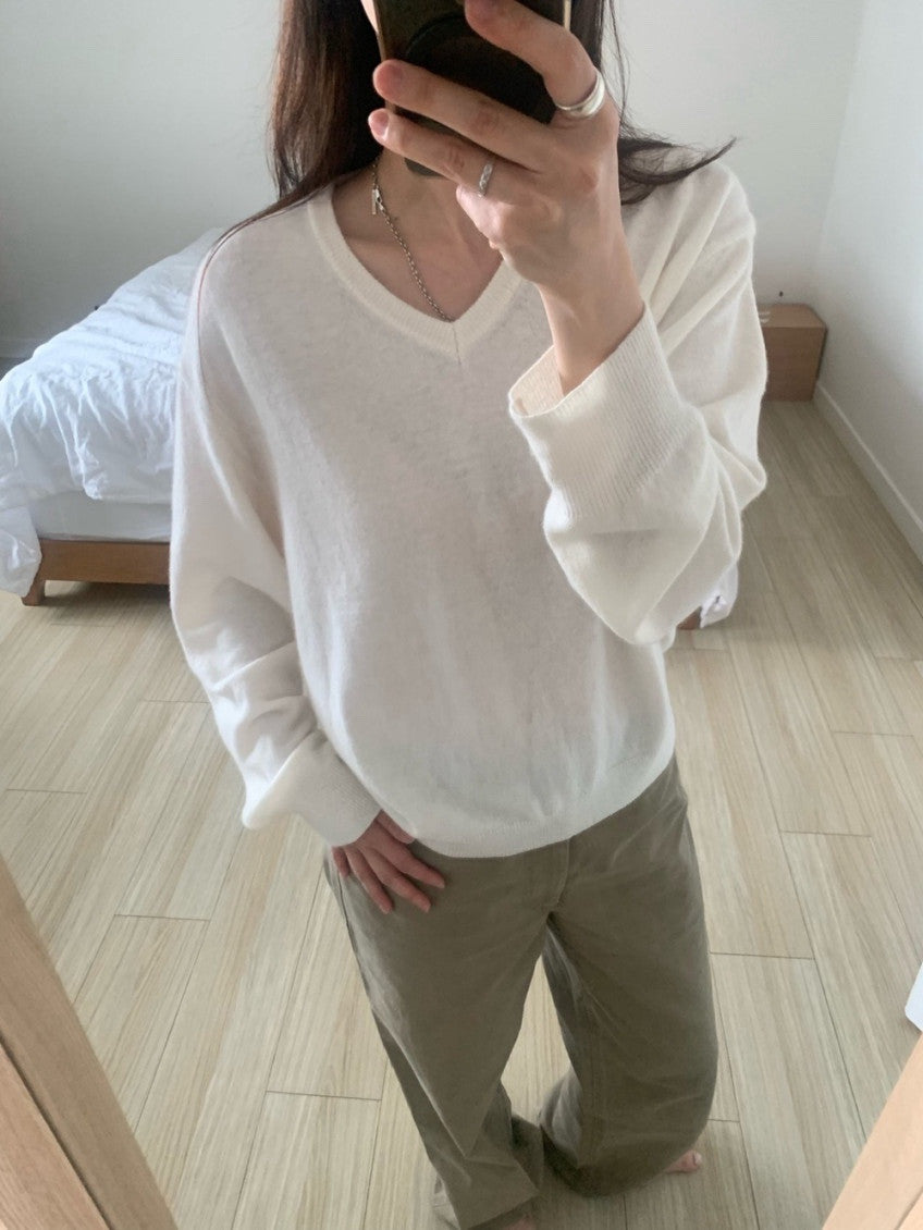 Light V Neck Sweater