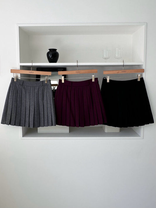 Wool Pleats Skirt