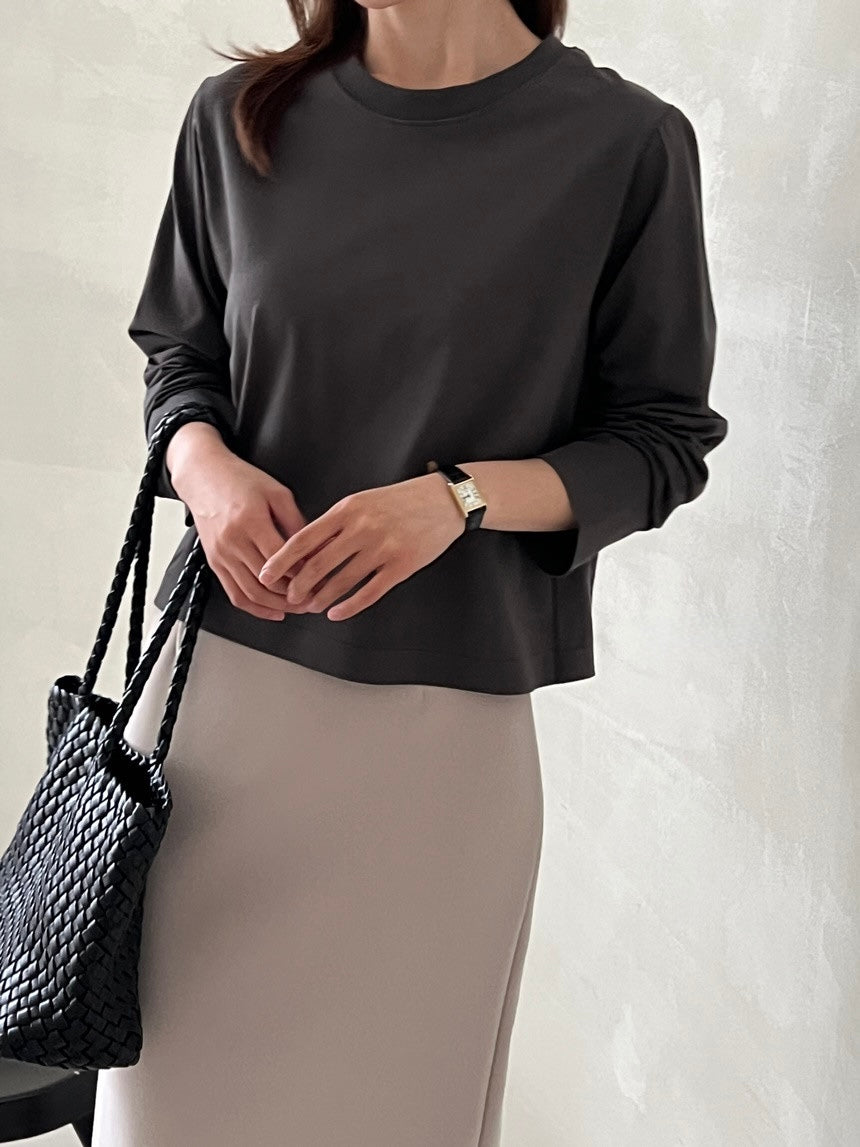 Semi Cropped Long Sleeve