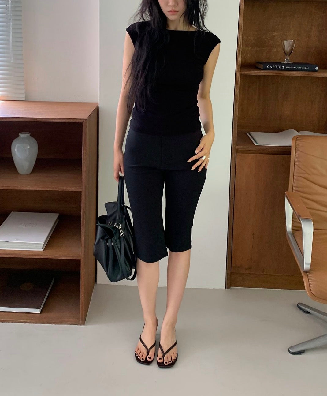 Back Slit Biker Pants
