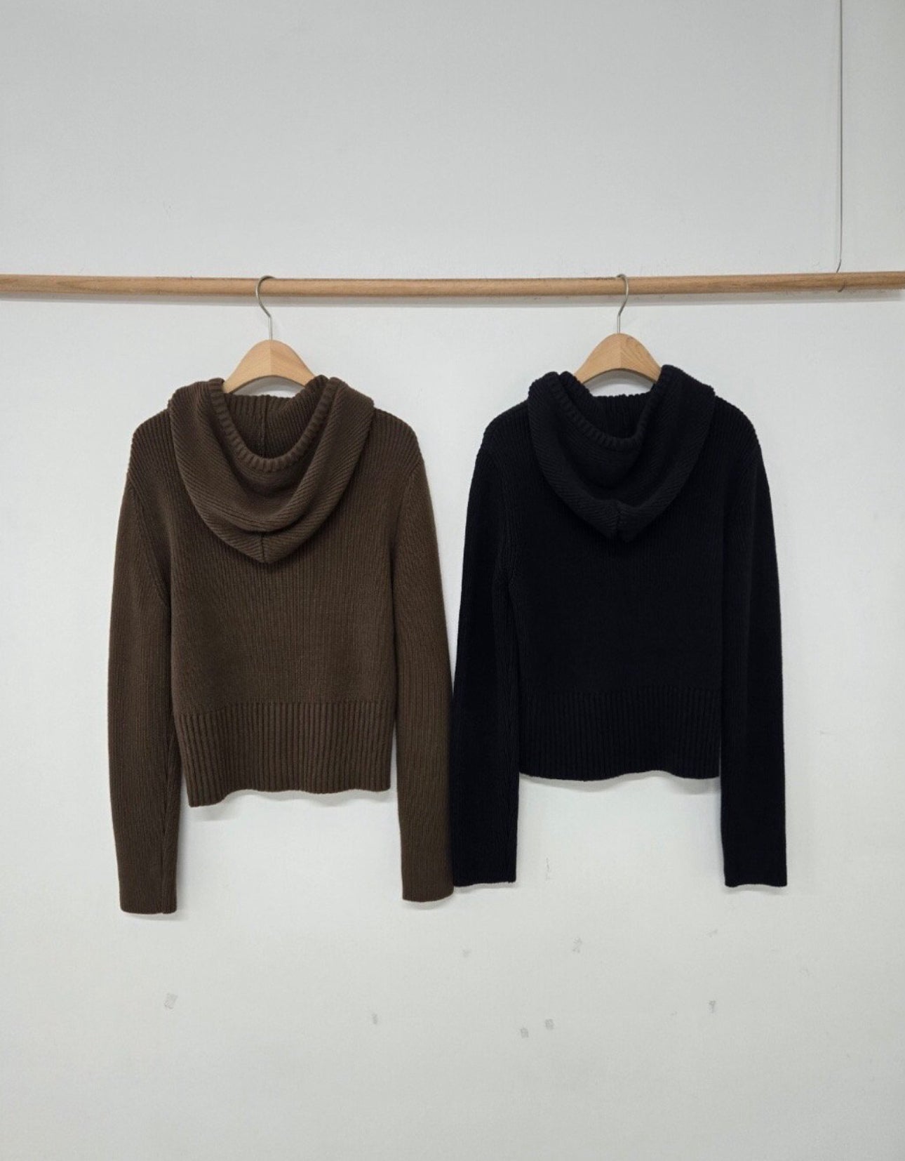 Knit Hood Zip Up