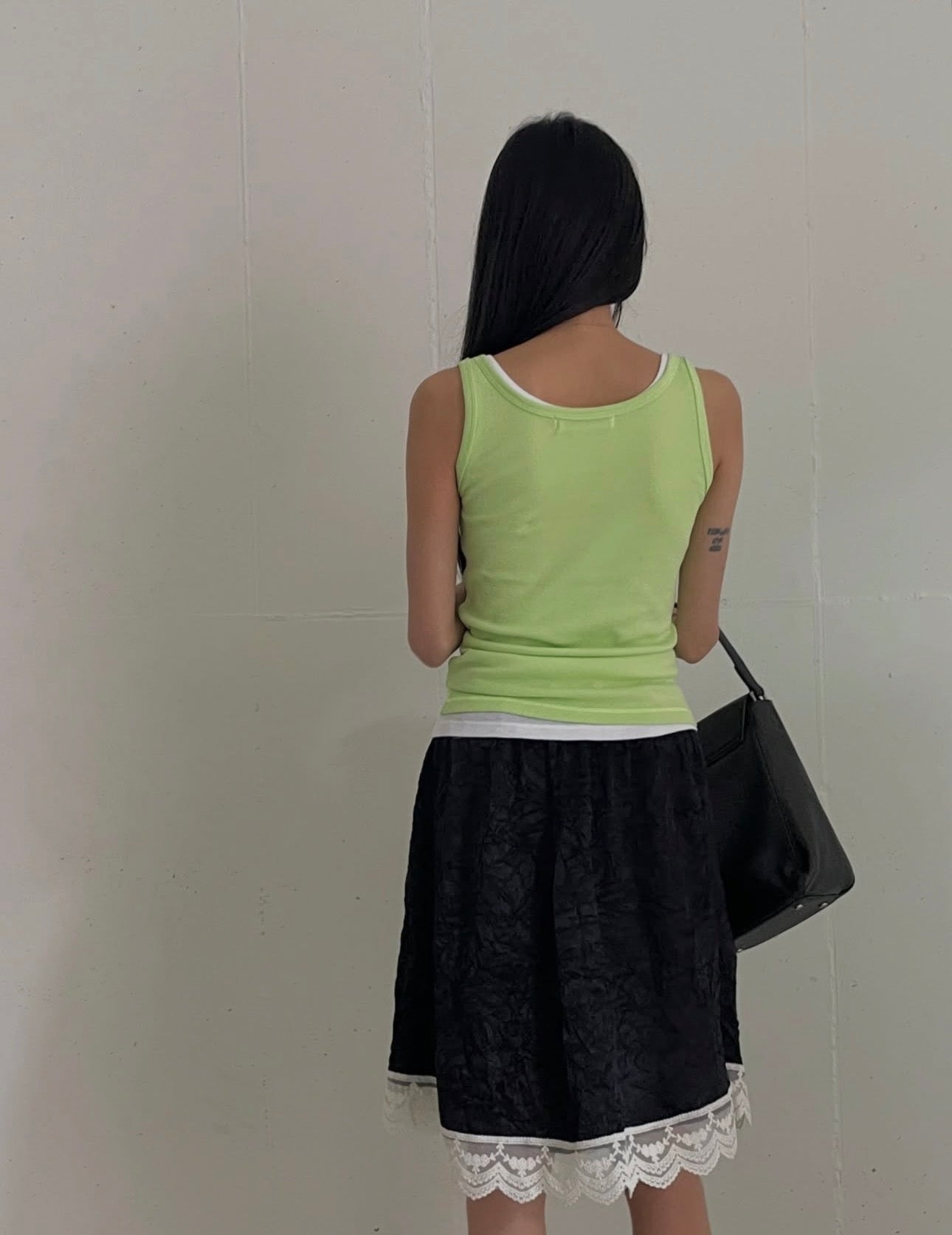 Wrinkle Lace Skirt