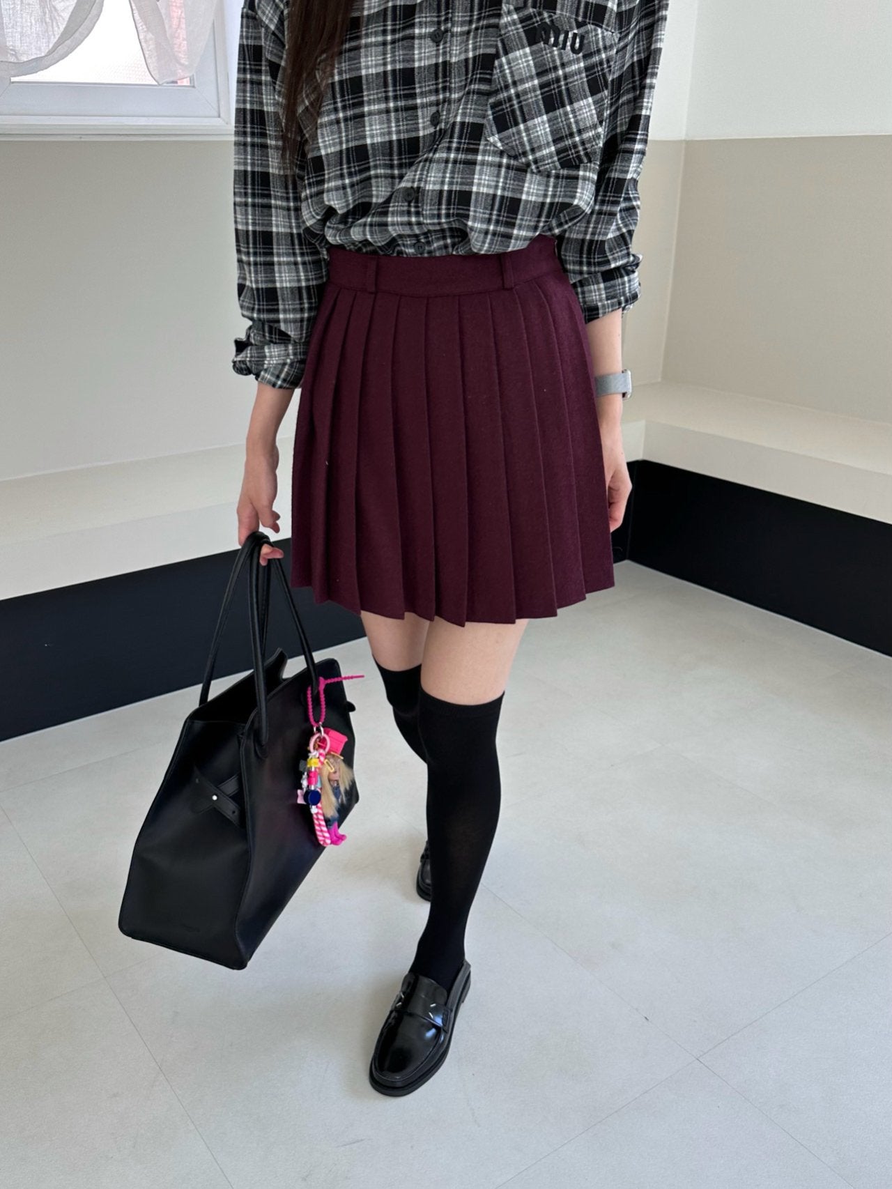 Wool Pleats Skirt