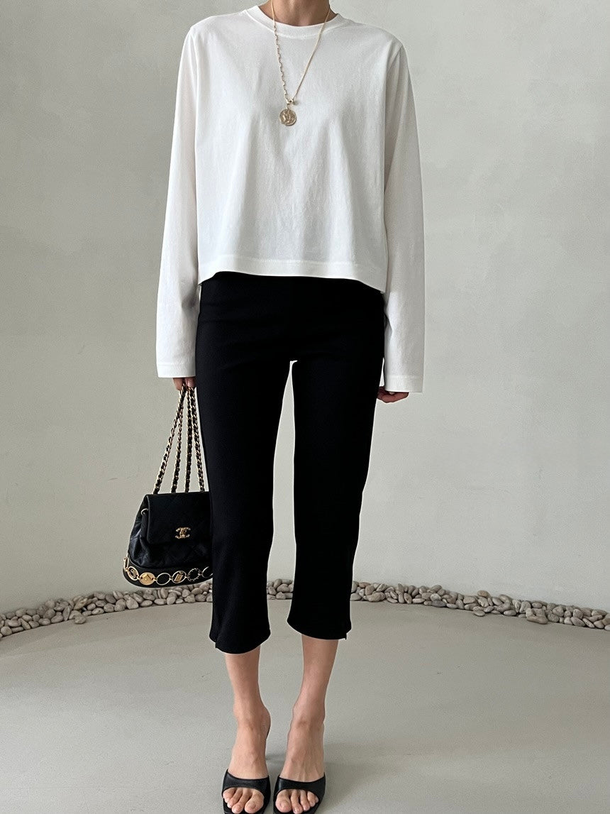 Semi Cropped Long Sleeve