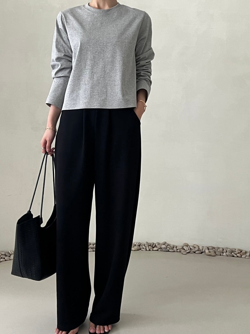 Semi Cropped Long Sleeve
