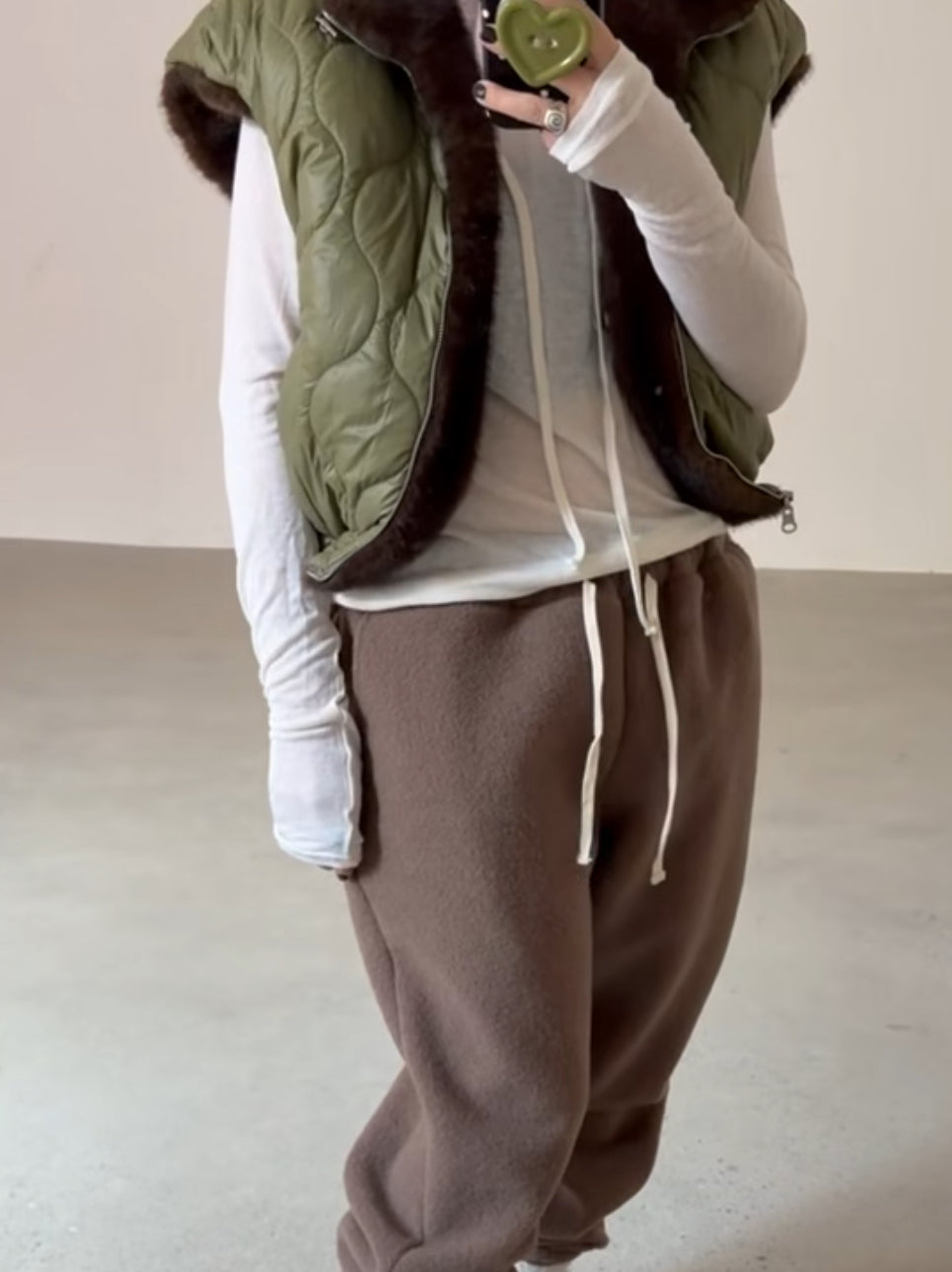 Reversible Cropped Mink Vest