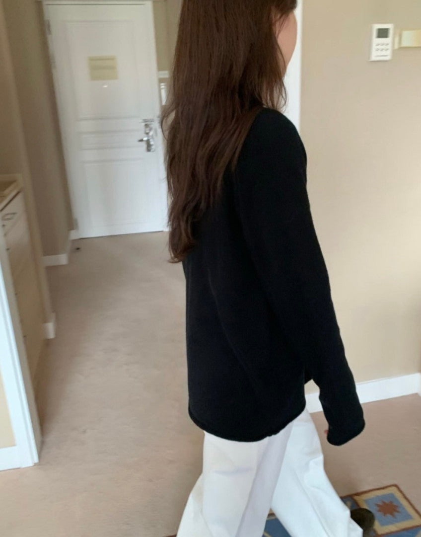 Deep V Cashmere Sweater