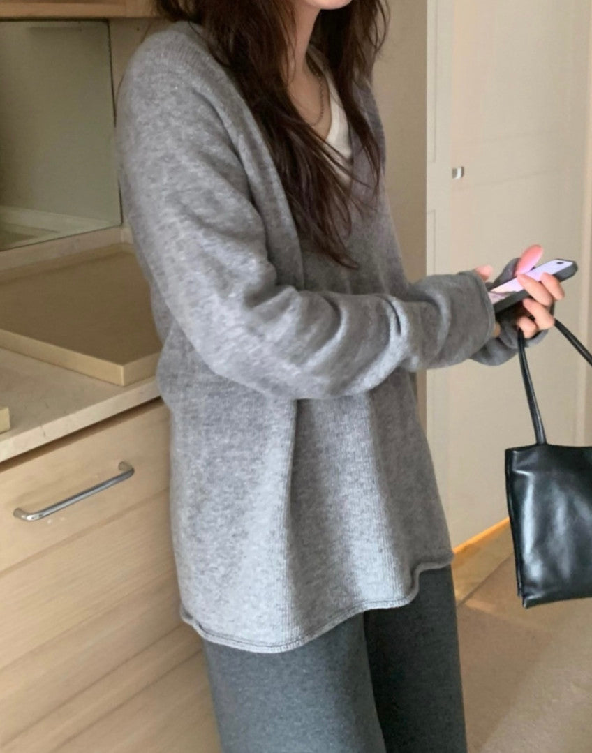Deep V Cashmere Sweater