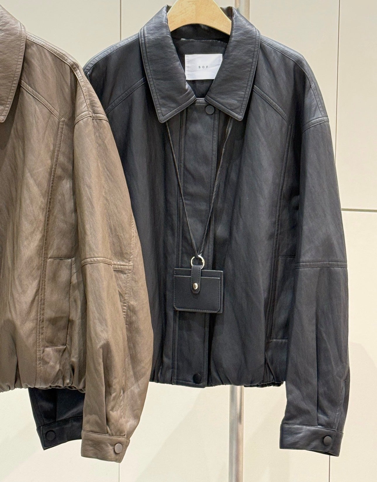 Leather Bubble Jacket