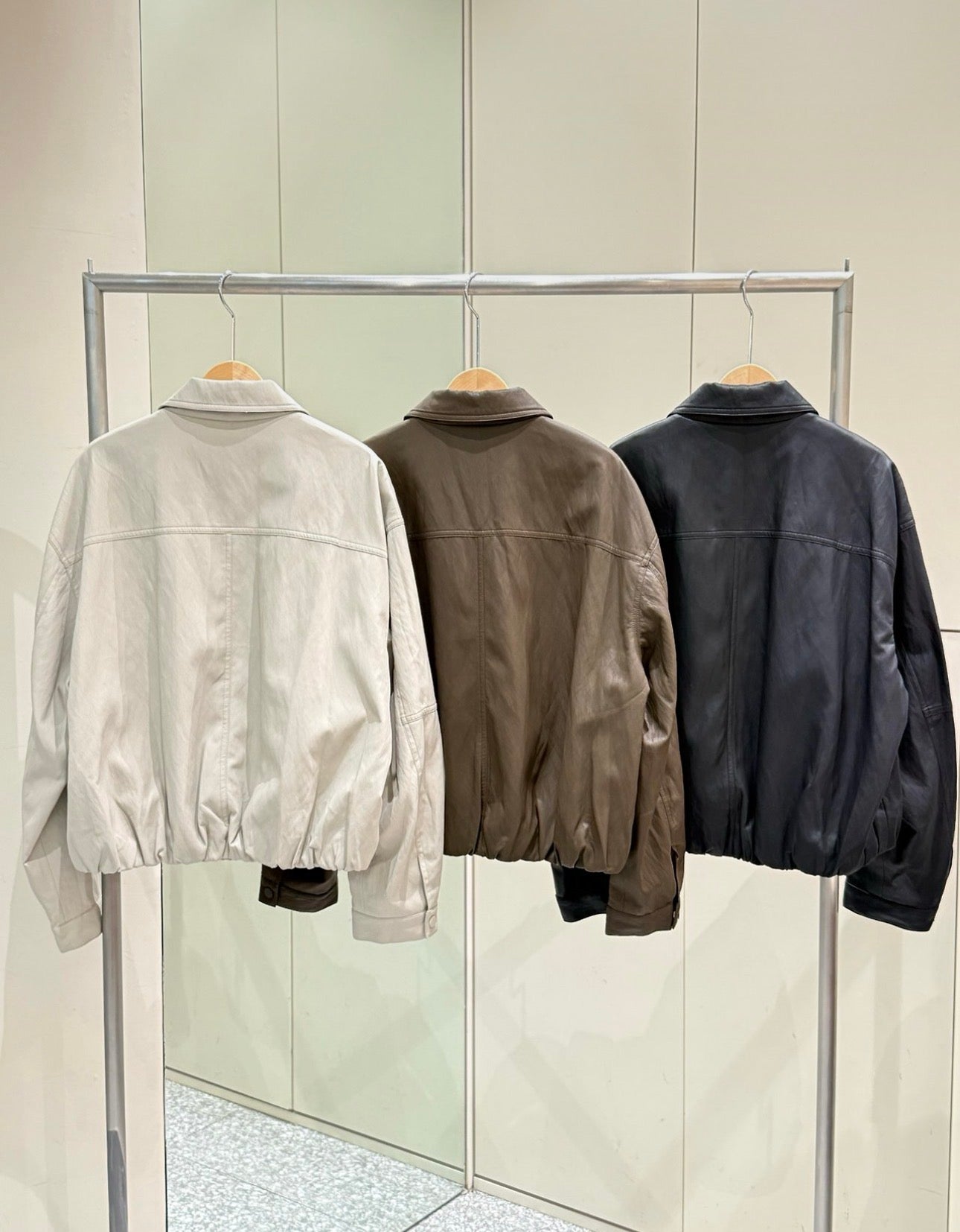 Leather Bubble Jacket
