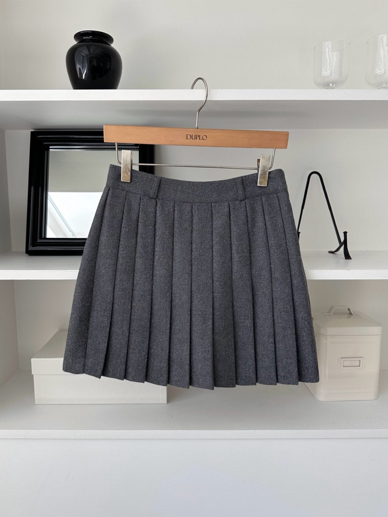 Wool Pleats Skirt