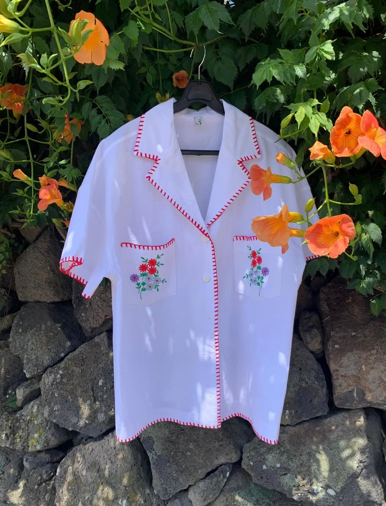 Stitch Embroidery Camp Shirt