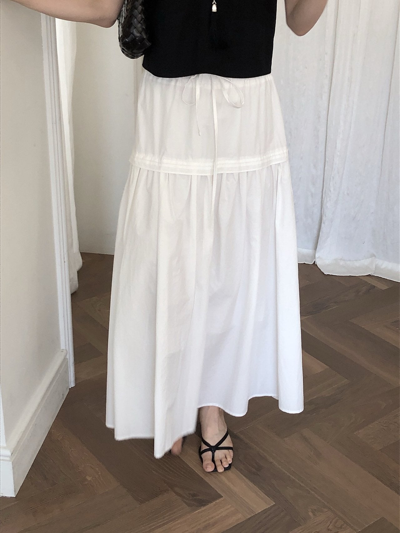 Pintuck Skirt