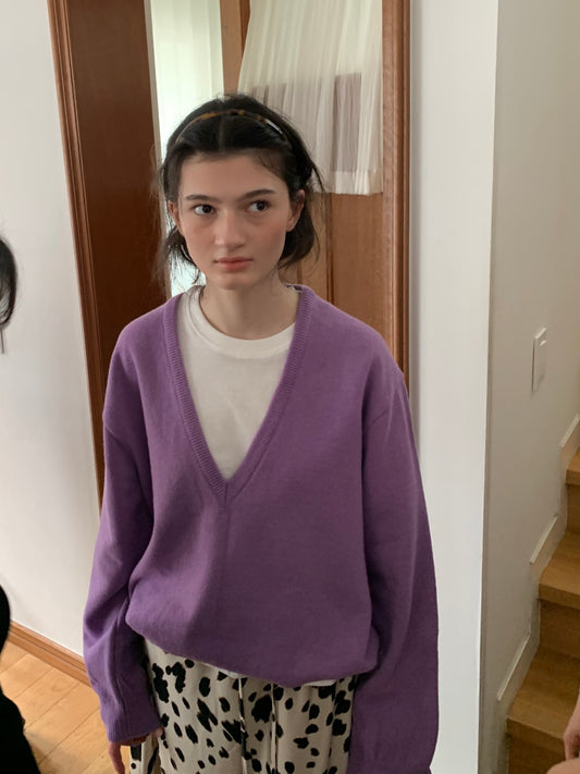 Deep V Sweater