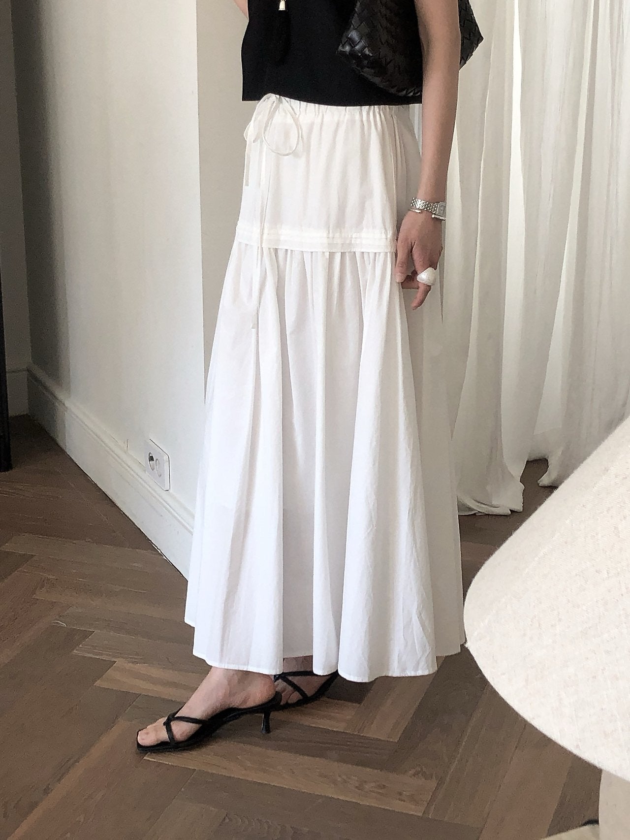 Pintuck Skirt