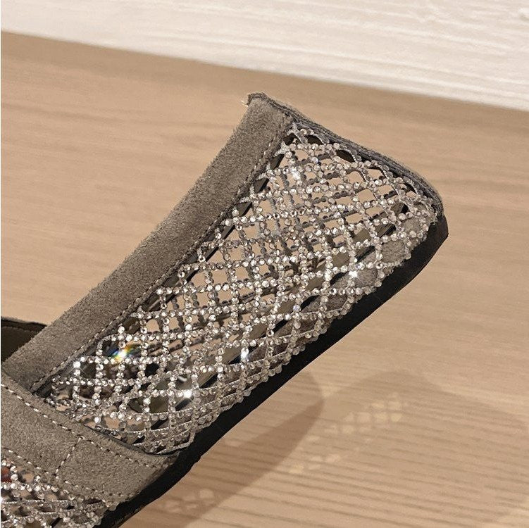 Rhinestone Mesh Flats