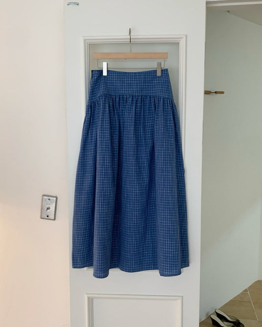 Blue Checkered Skirt