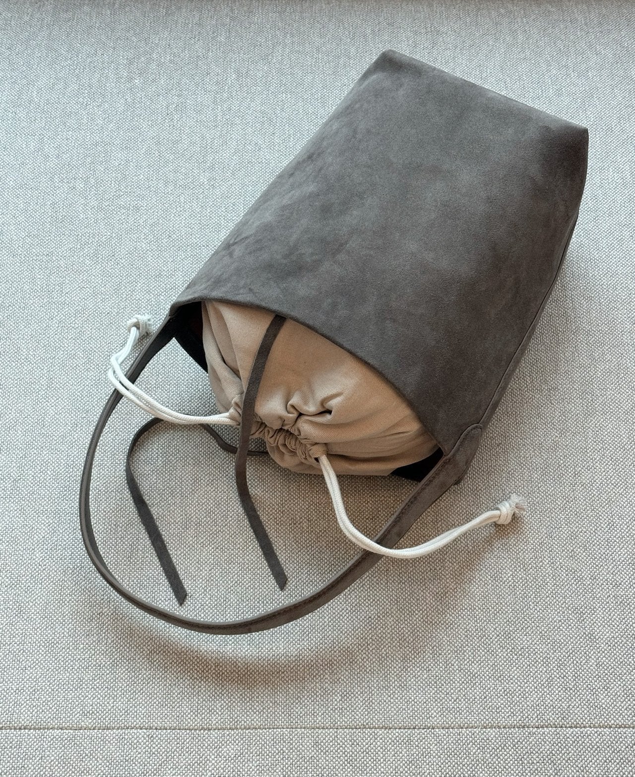 Suede Bucket Shoulder Bag