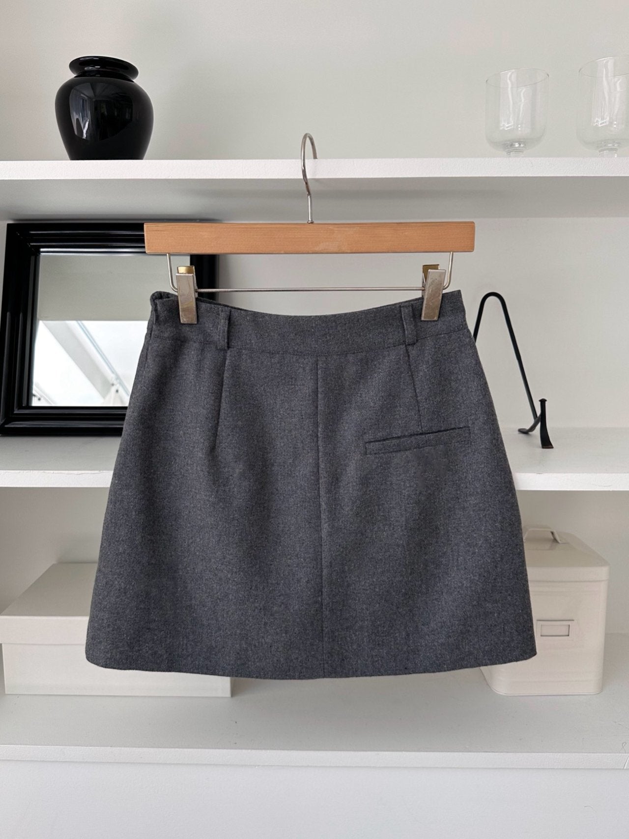 Wool Pleats Skirt