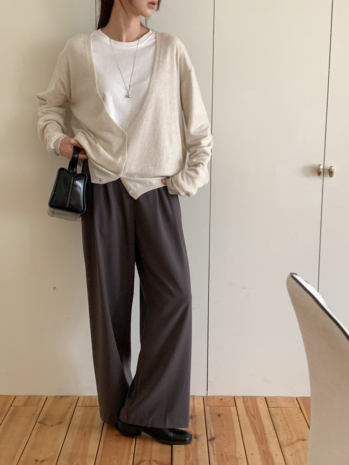 Deep V Cardigan