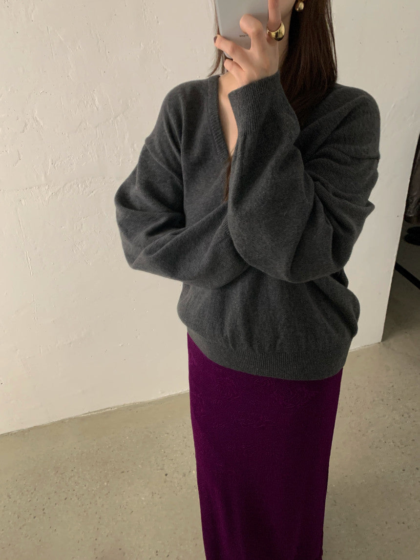 Deep V Sweater