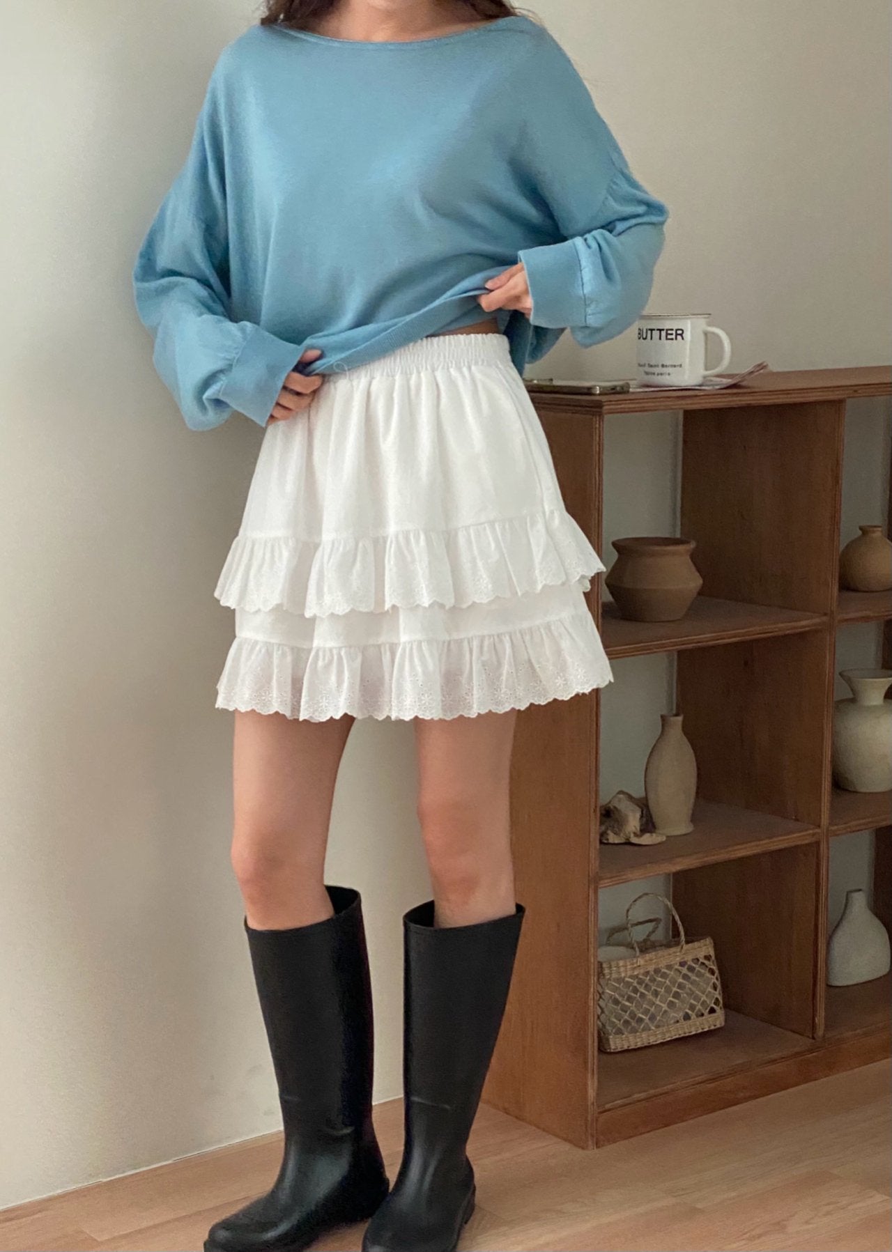 Ruffle Mini Skirt