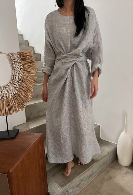 Linen Tie Dress