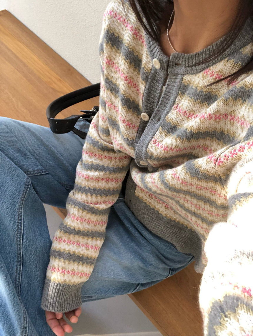 Spring Jacquard Cardigan