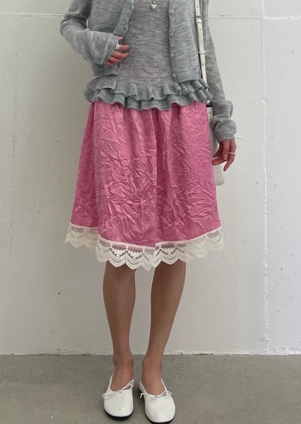 Wrinkle Lace Skirt