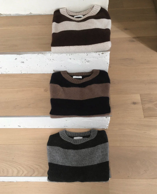 Fuzzy Striped Sweater