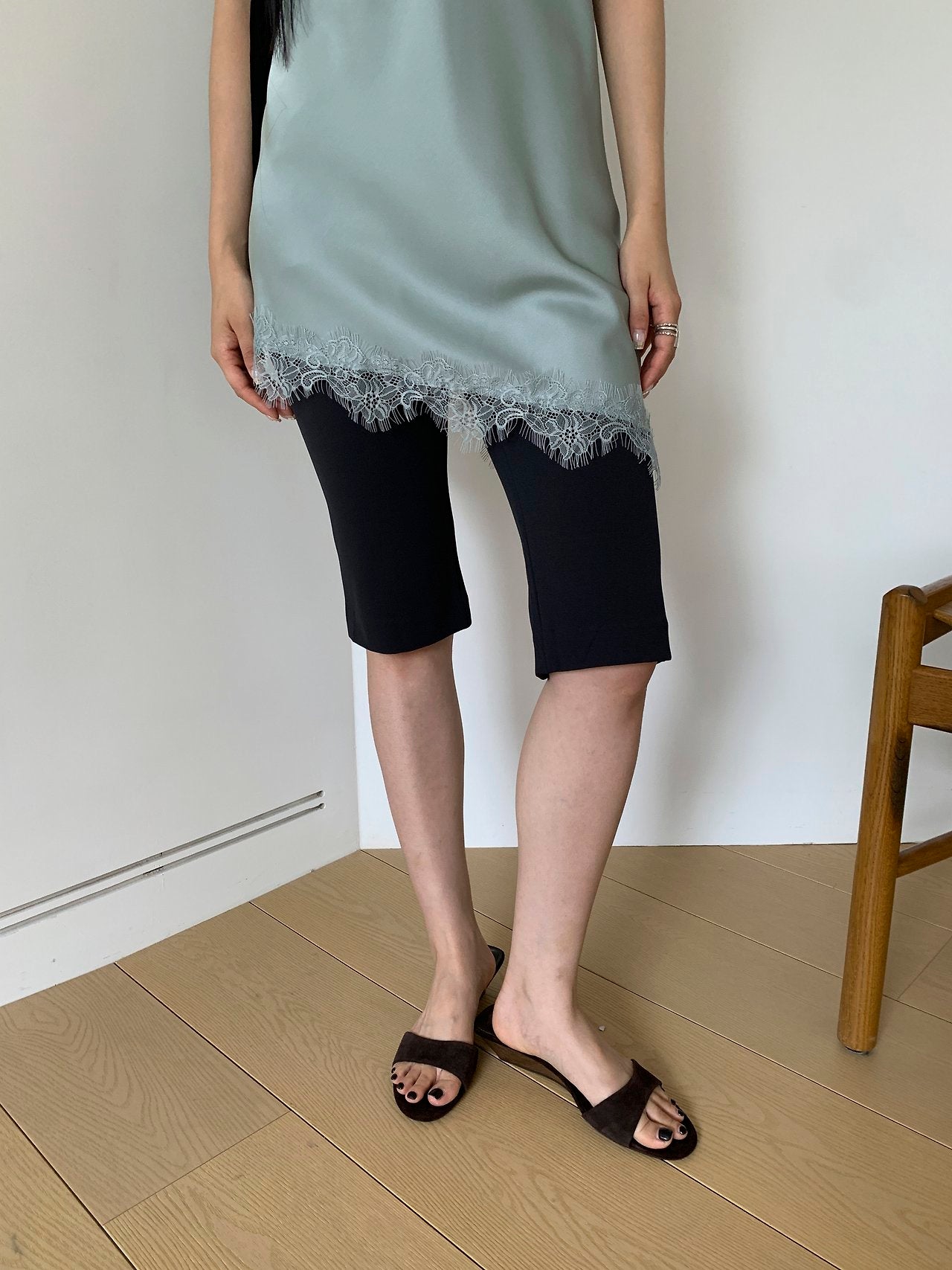 Back Slit Biker Pants