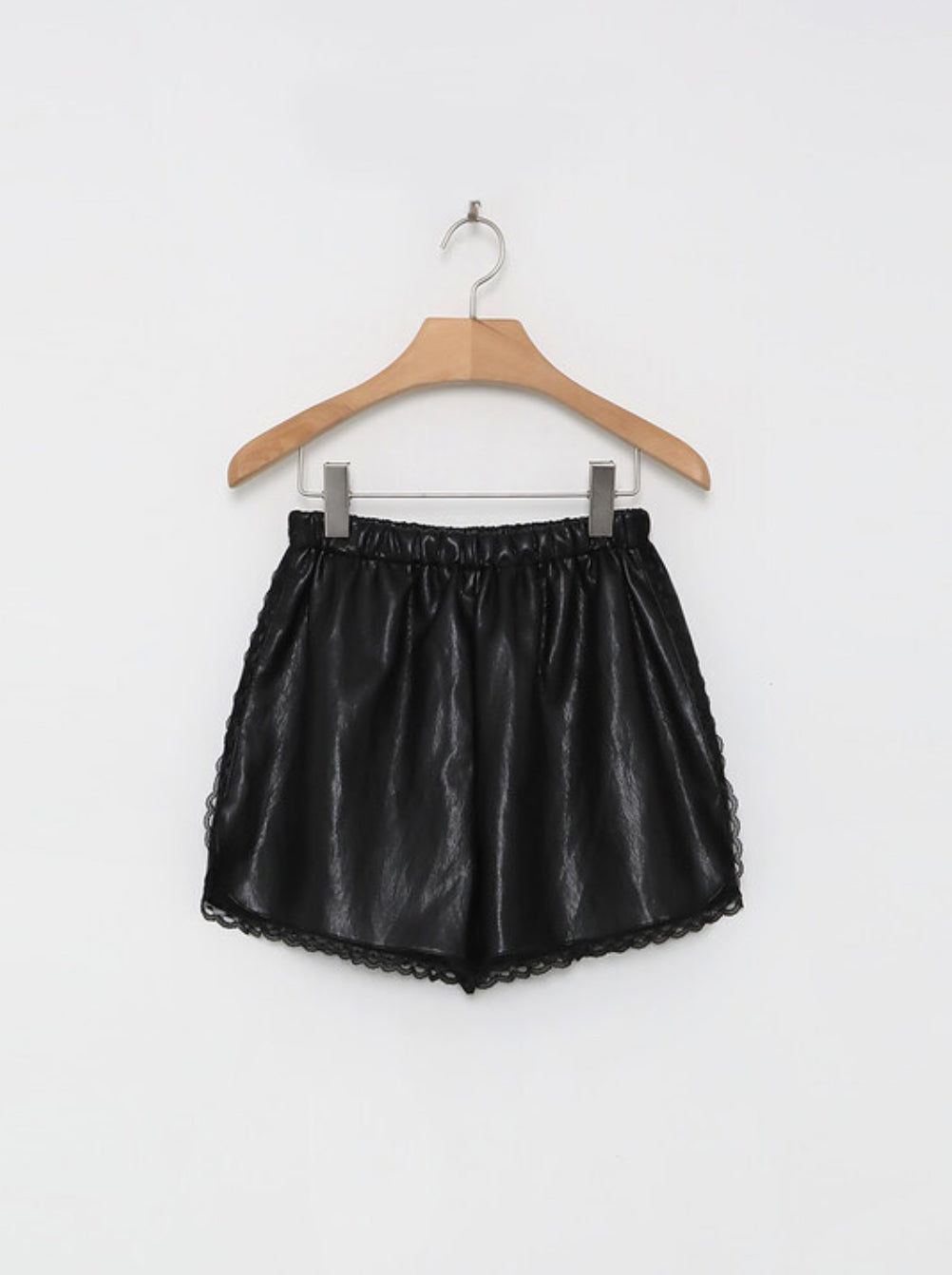 Lace Leather Shorts