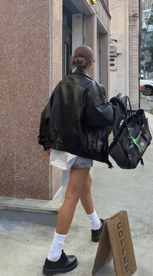 Belted Leather Jacket