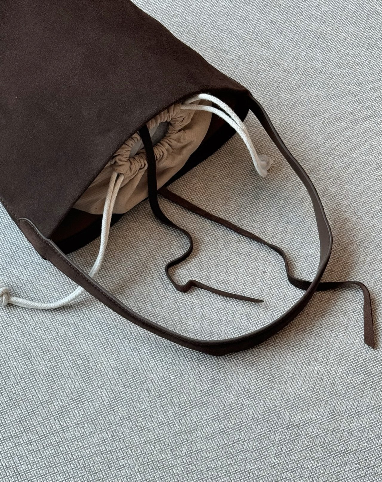 Suede Bucket Shoulder Bag