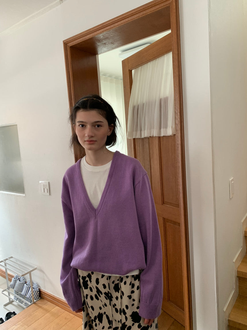 Deep V Sweater
