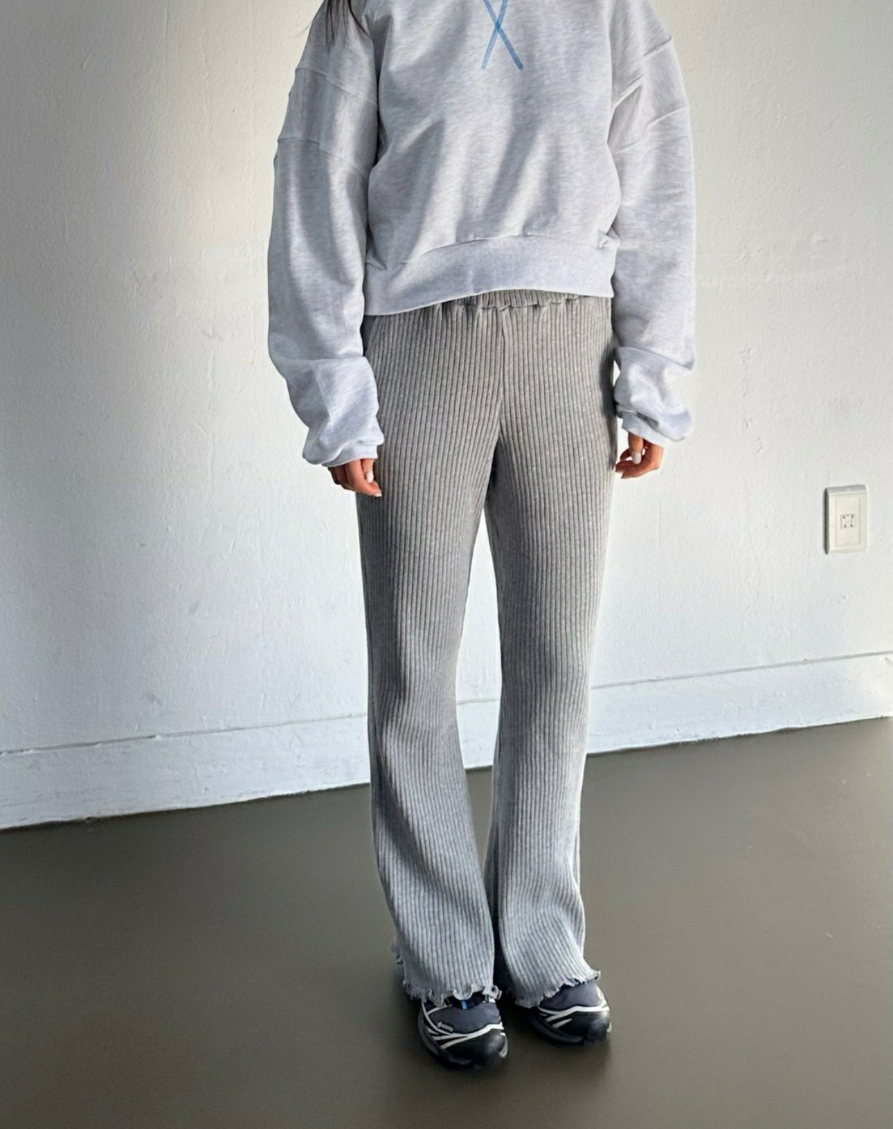 Ribbed Flare Pants