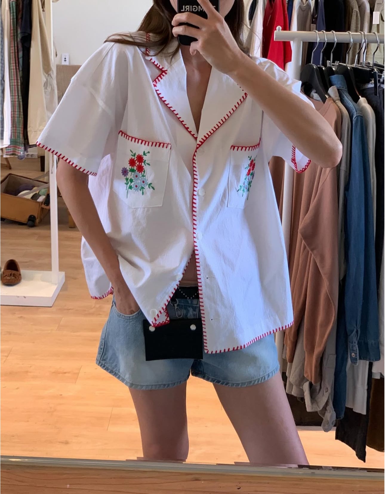 Stitch Embroidery Camp Shirt