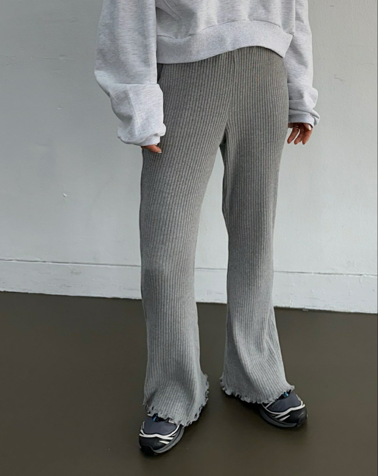 Ribbed Flare Pants